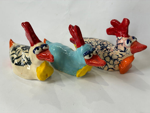 Chook 3 - animal sculpture by Bronwyn Lewis
