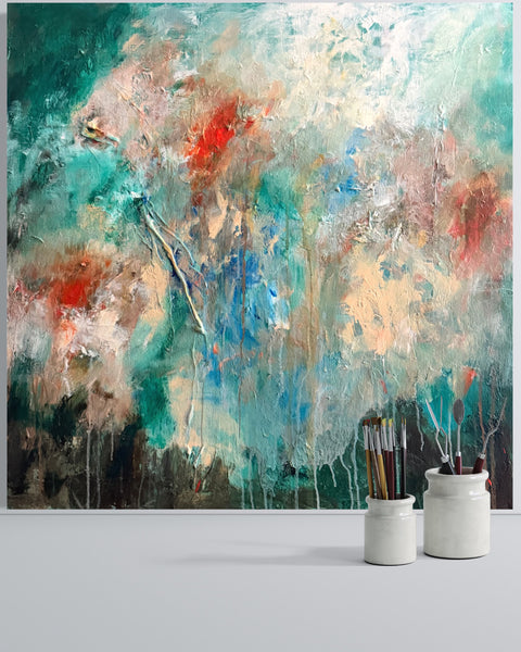 Holding Stillness and Storm - original artwork by Sonica Joshi Mann
