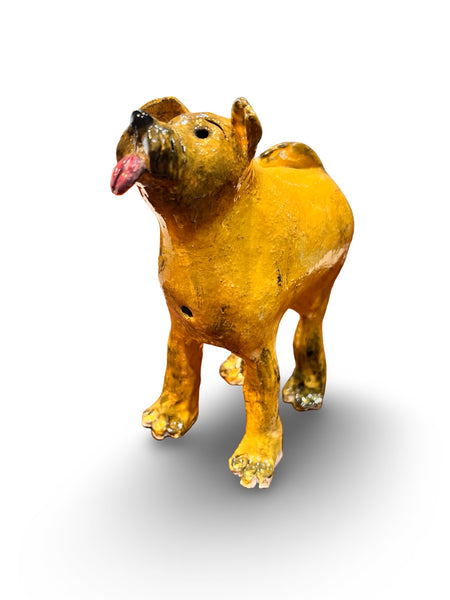 "Ernie the Pug" Ceramic Dog Sculpture - original work by Alistair Fowler