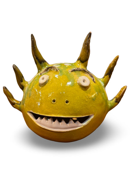 "Piranha Boy " Ceramic Sculpture - original work by Alistair Fowler