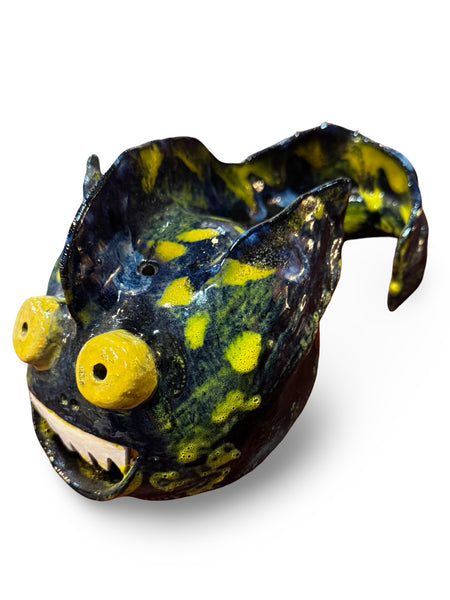 "Fuddy Fish" Ceramic Sculpture - original work by Alistair Fowler