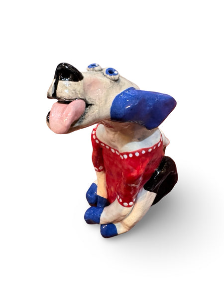 Flying Dog - animal sculpture by Bronwyn Lewis