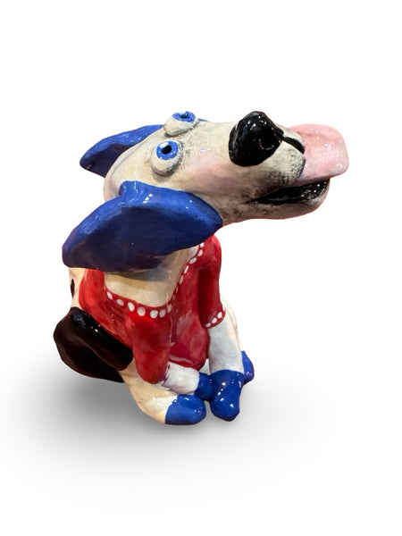 Flying Dog - animal sculpture by Bronwyn Lewis