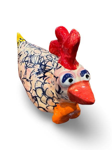 Chook 1 - animal sculpture by Bronwyn Lewis