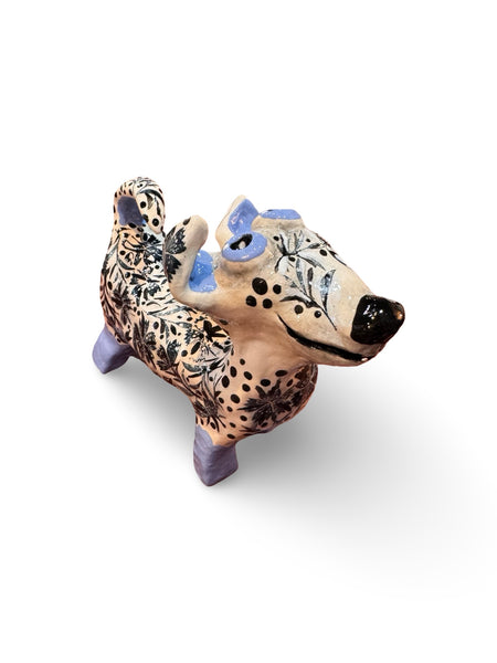 Cheeky Dog - animal sculpture by Bronwyn Lewis