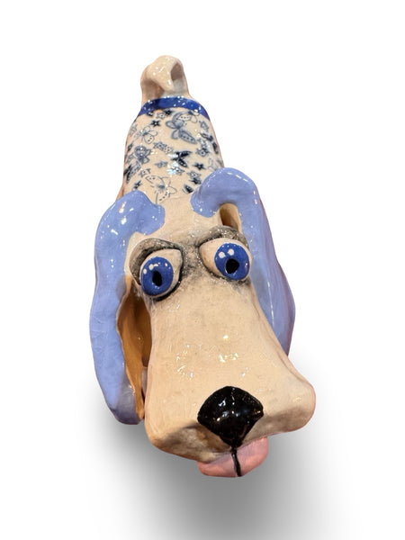 Butterfly Coat Dog - animal sculpture by Bronwyn Lewis