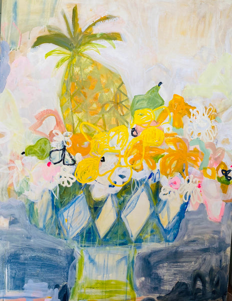 Les Fruits et Les Fleurs - original artwork by Tracy Page - Clayfire Gallery by Dunbarlo Home Daylesford Art Gallery