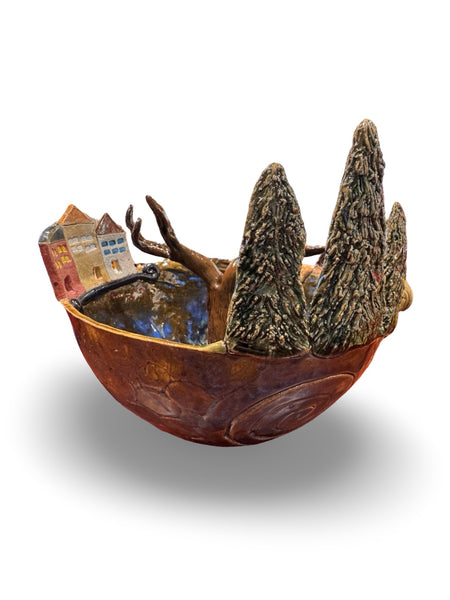 "In the Neighbourhood" - Original Ceramic Bowl by Angela Campbell