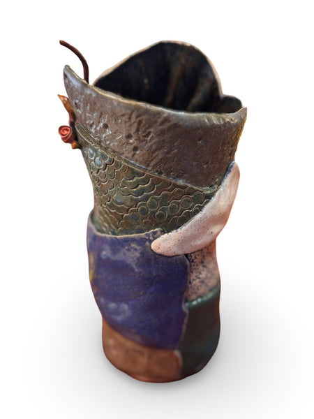 "Patchwork Vase" - Original Ceramics by Angela Campbell