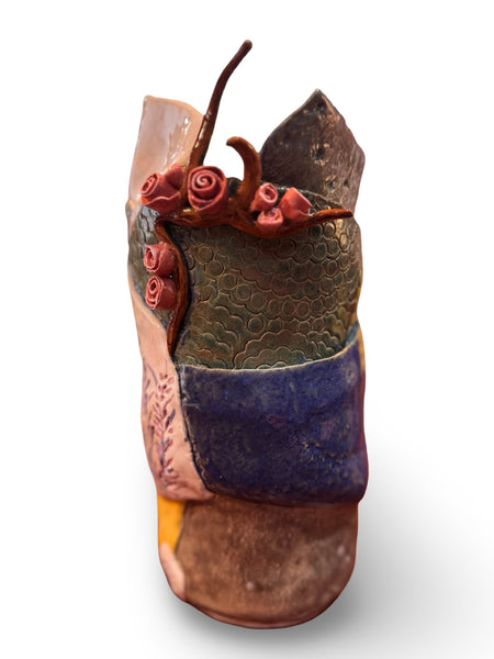 "Patchwork Vase" - Original Ceramics by Angela Campbell