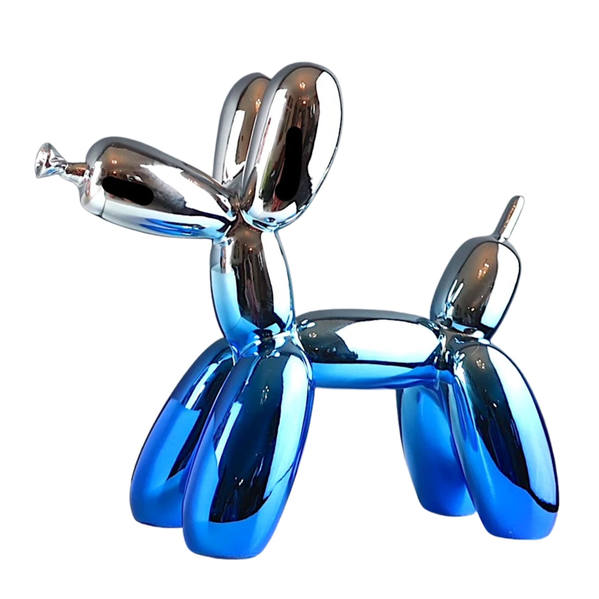 Chrome Balloon Dog  - dog statue - Clayfire Gallery Daylesford Art Gallery