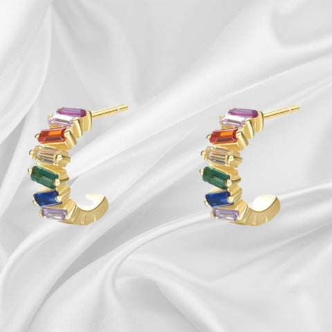 Multi colour earrings - Clayfire Gallery Daylesford Art Gallery