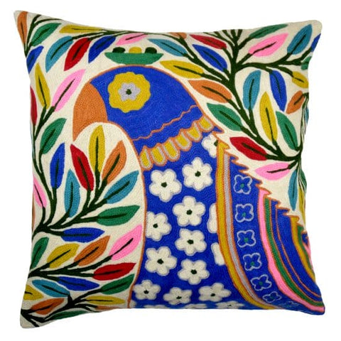 Blue Bird Cushion Cover  By Eliza Piro