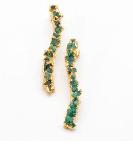 Emerald Mosaic Earrings - Clayfire Gallery