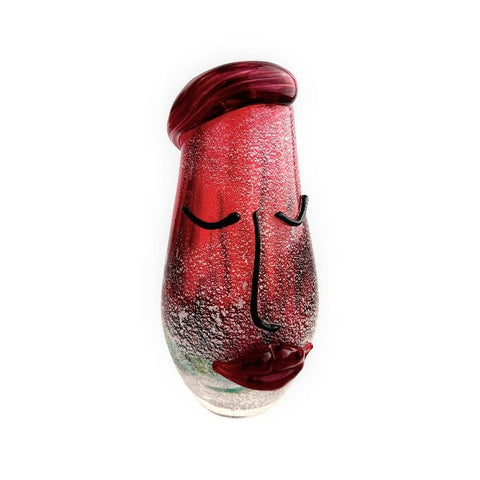 Red Faced Glass Vase - Clayfire Gallery
