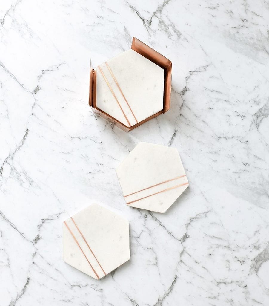 Marble and Copper Coasters - Clayfire Gallery