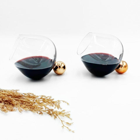Aerating Wine Glasses - Handblown - Clayfire Gallery