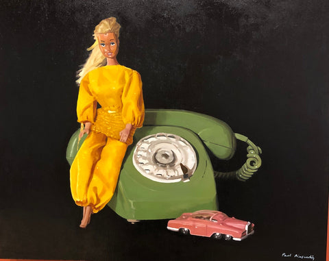 Hanging on the Telephone - Original Artwork - Clayfire Gallery